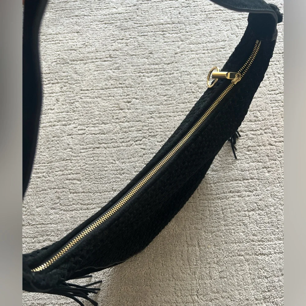 Elizabeth and James Woven Suede Hobo Bag
